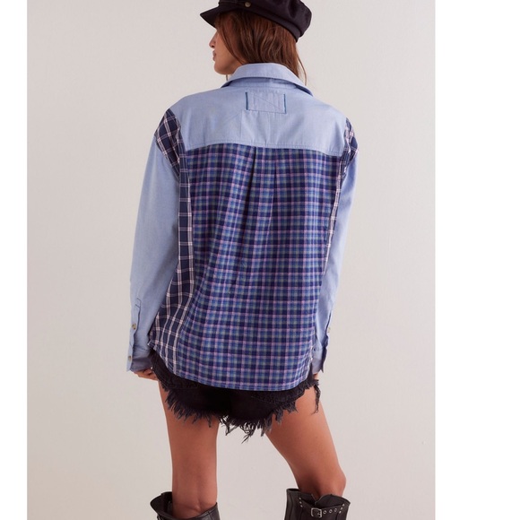 We the free people argyle plaid shirt - Picture 2 of 6